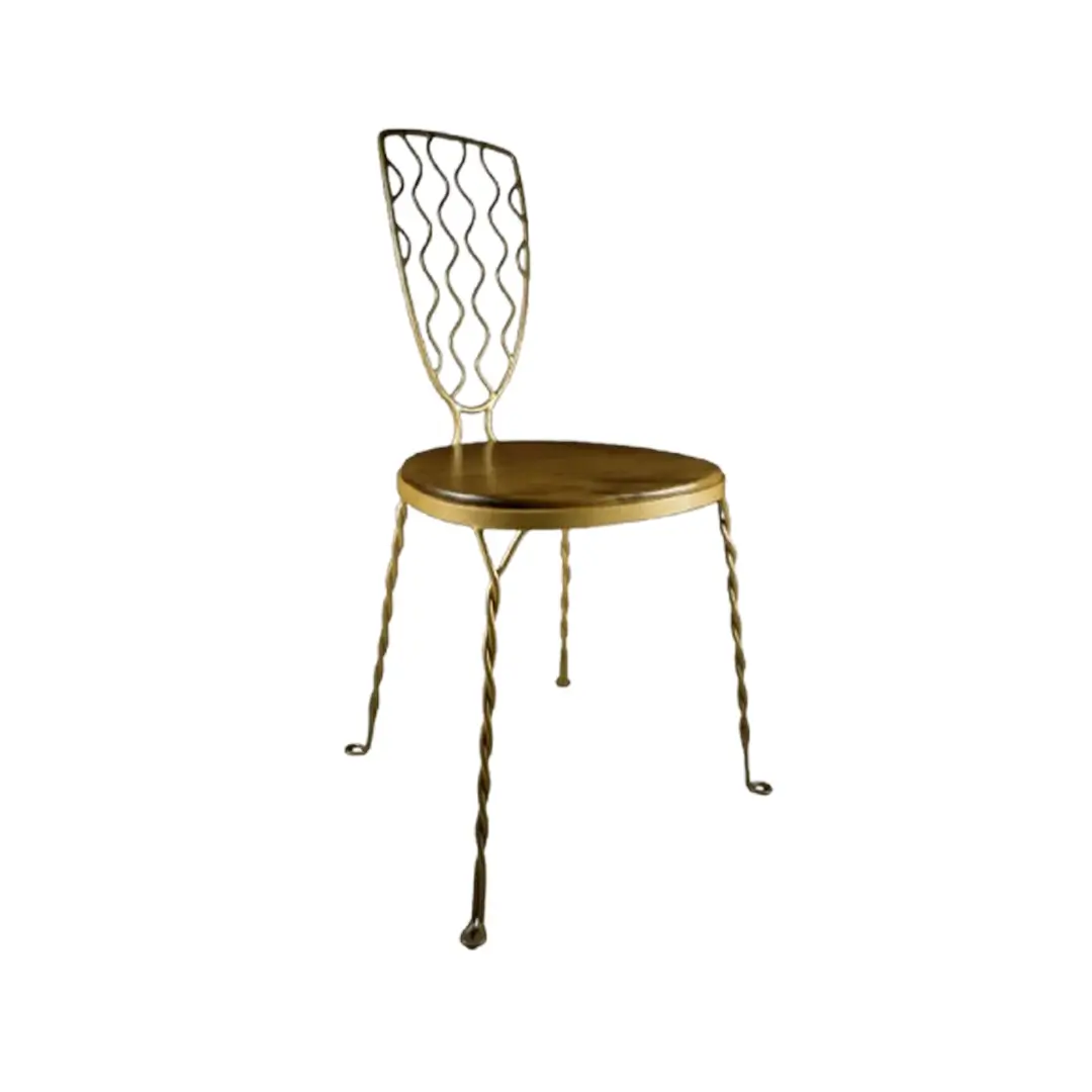 Chaise Flûte en métal de Guy Bucchi